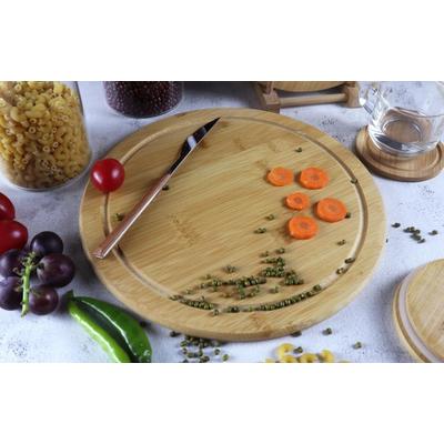 Bambu Altı Dönerli Pizza Sunumluk 35 Cm Büyük