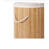 Katlanabilir Bambu Çamaşır Sepeti Yuvarlak 35x57