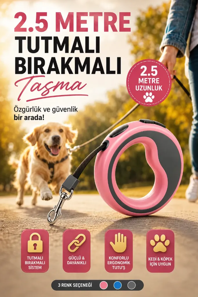 Kedi Köpek Gezdirme 2.5 Metre Oval Prime Model