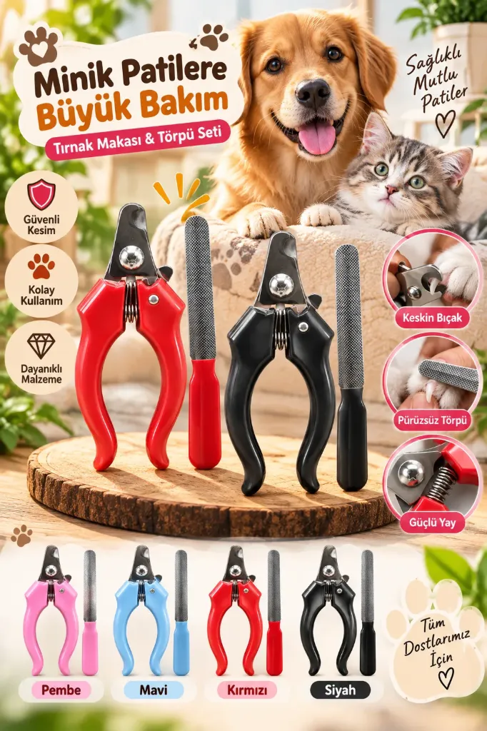 Cat Dog Nail Mask Set