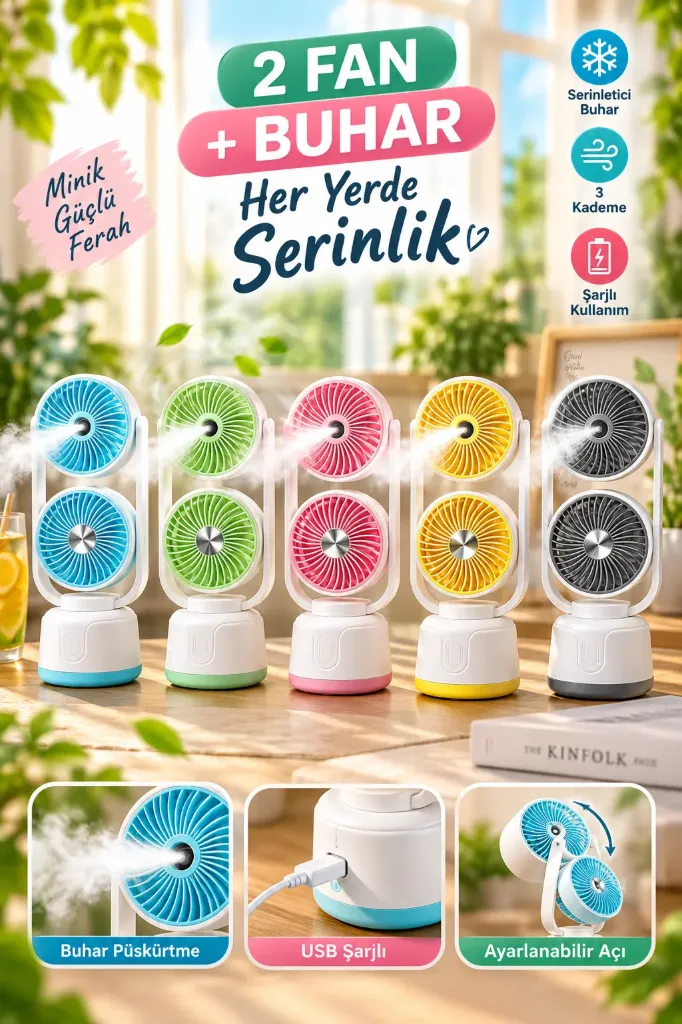 [FBS-2032] 2 Katlı Kademeli Nemlendirici Fan