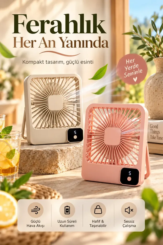 Square Adjustable Digital Fan