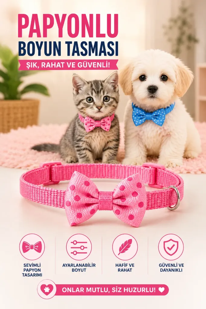 Cat&Dog Collar with Bowtie