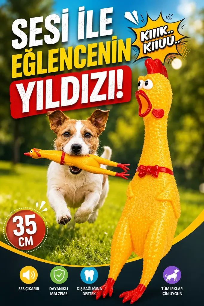 Sesli Öten Horoz Oyuncak 35 Cm