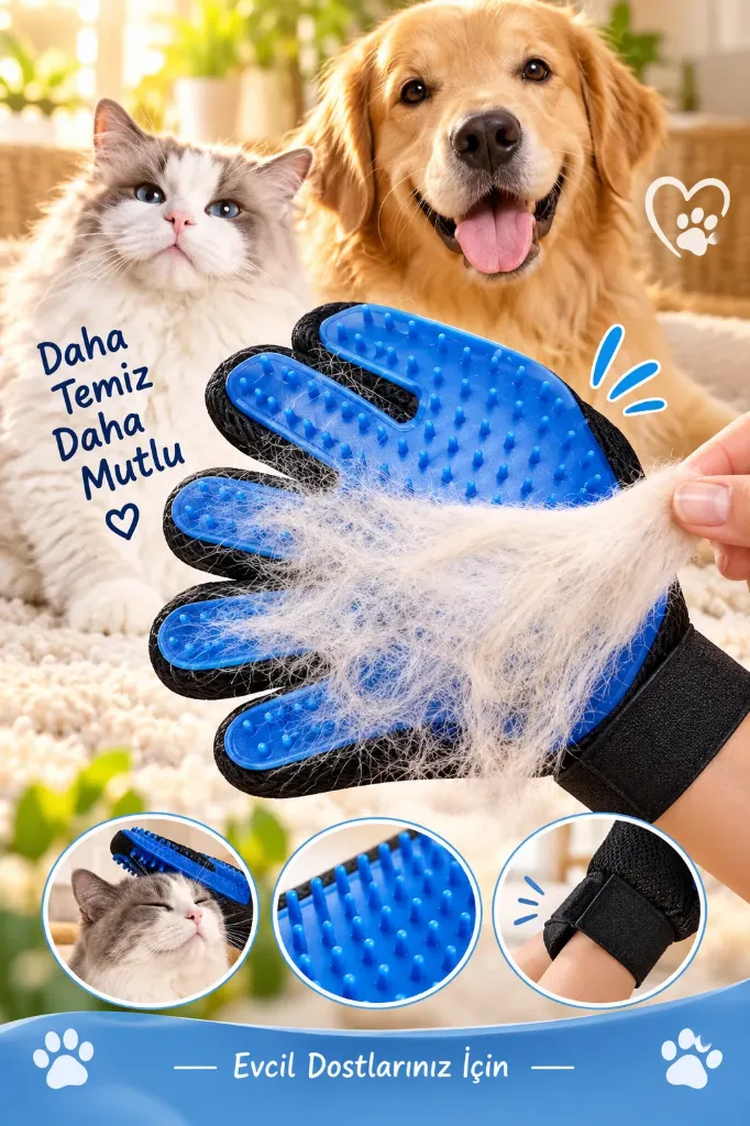 Kedi&Köpek Tüy Toplama Eldiveni İthal