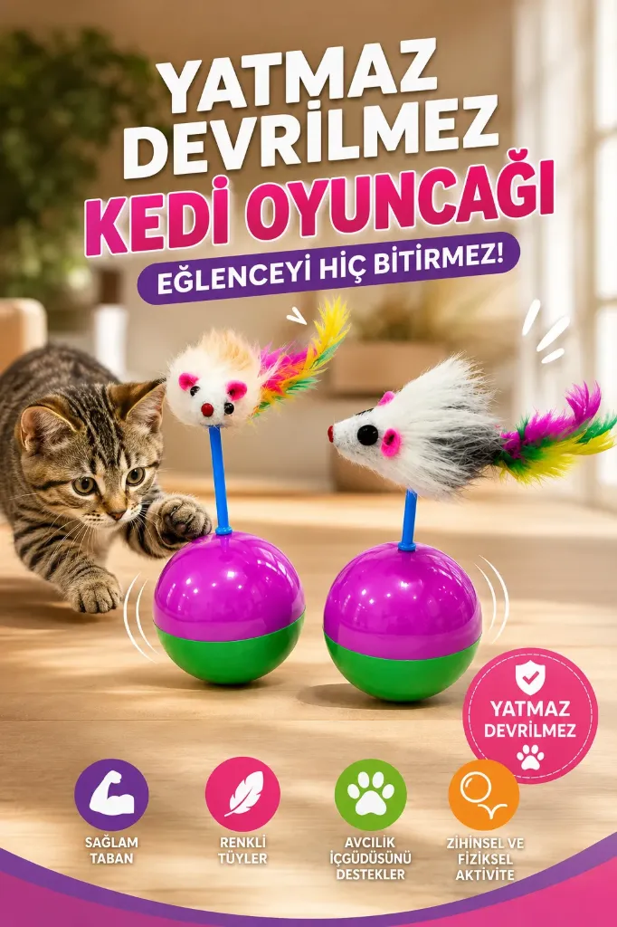 [FBS-034] Fareli Hacı Yatmaz Kedi Oyuncağı *360