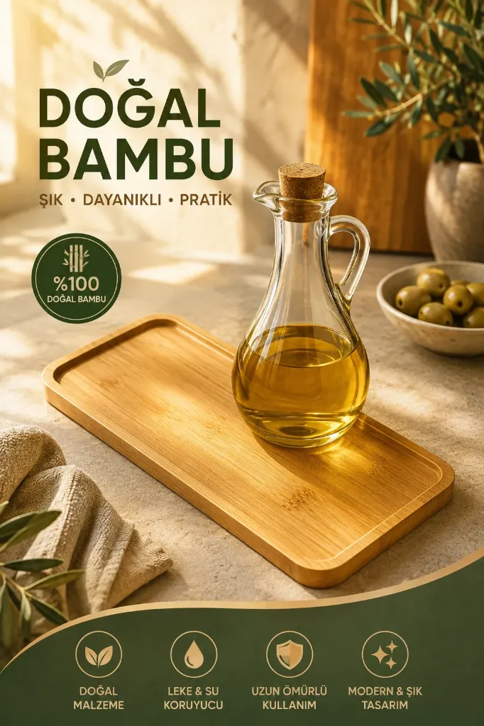 Bambu Yağlık Altlığı Kare