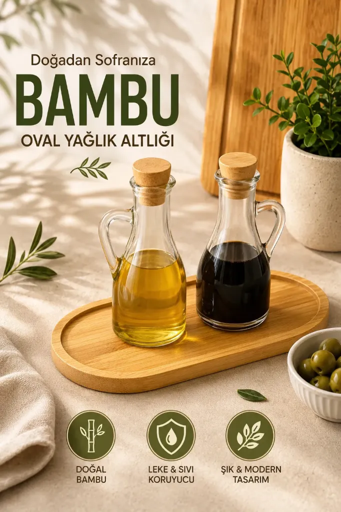 Bambu Yağlık Altlığı Oval