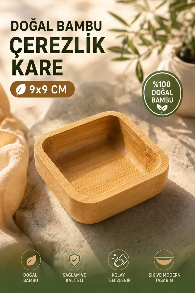 Bambu Çerezlik Kare 9x9