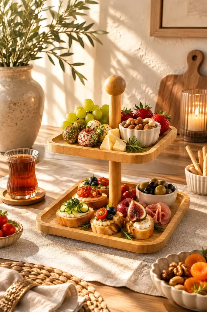 Bambu 2 Katlı Şekerlik Kare Demonte
