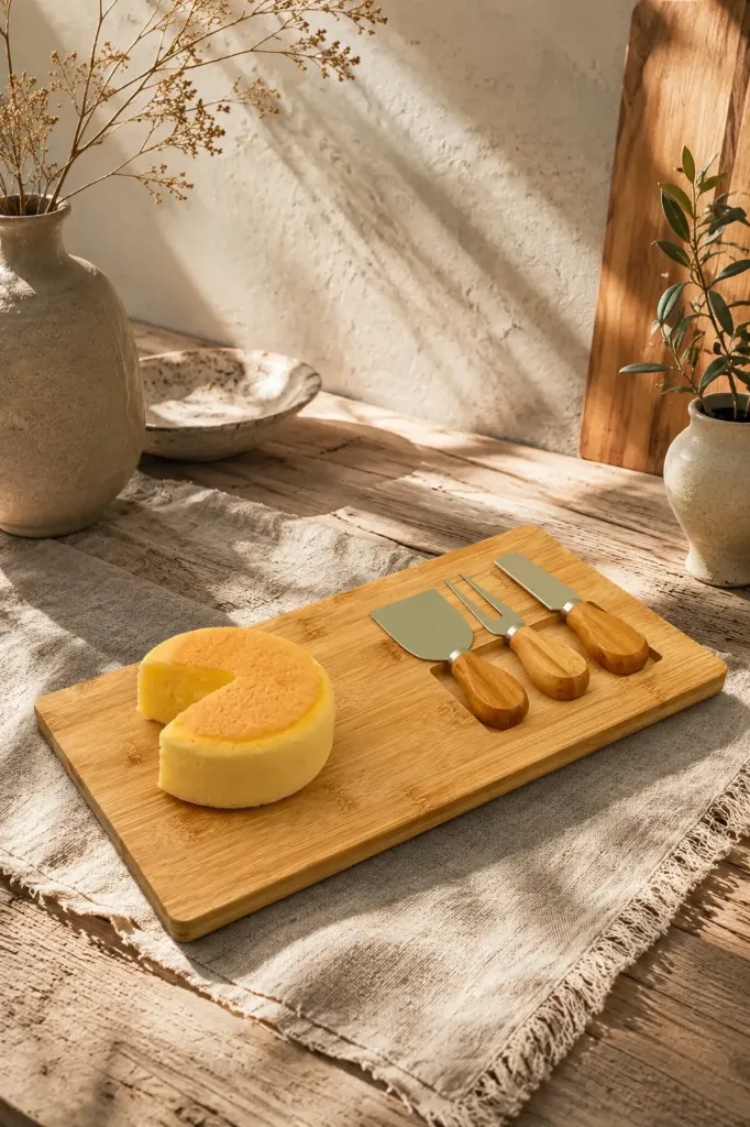Bambu Peynir Dilimleme Tahtası Set *48