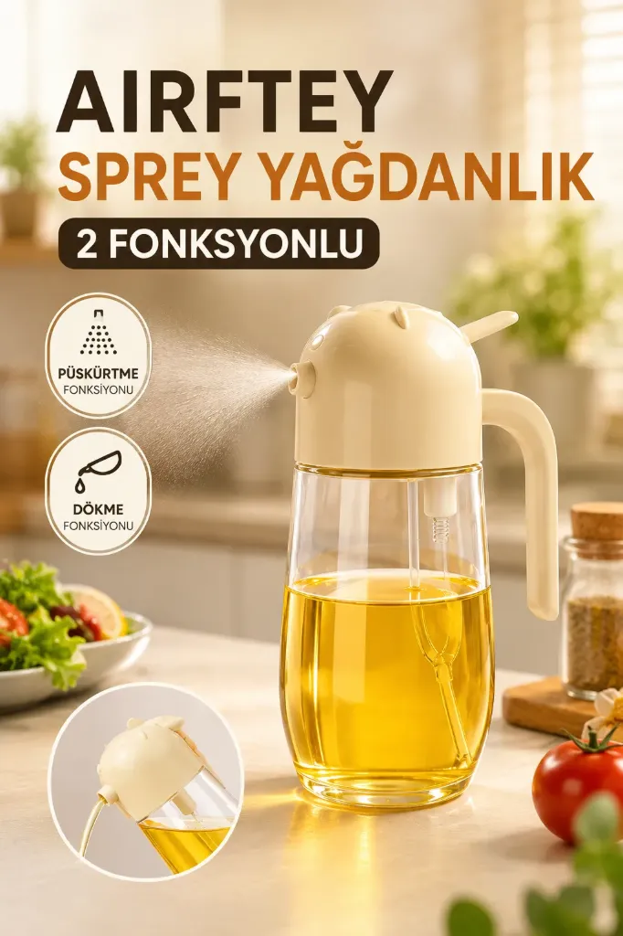 Airftey Sprey Yağdanlık 2 Fonksyonlu