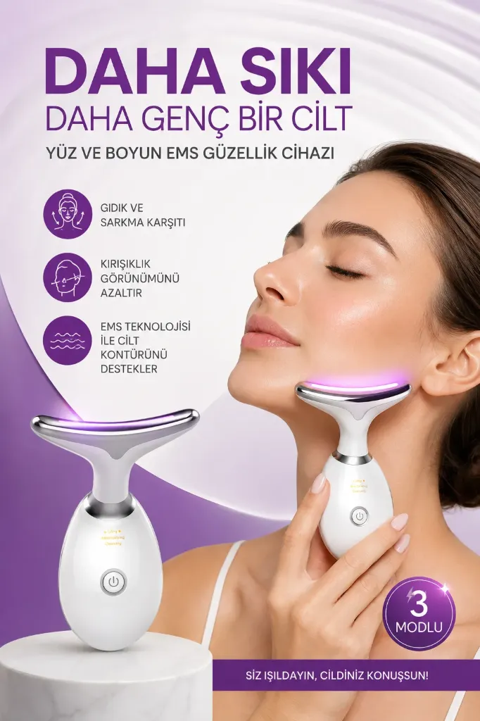 Yüz Ve Boyun Kırışıklık Giderici Ems Güzellik Cihazı