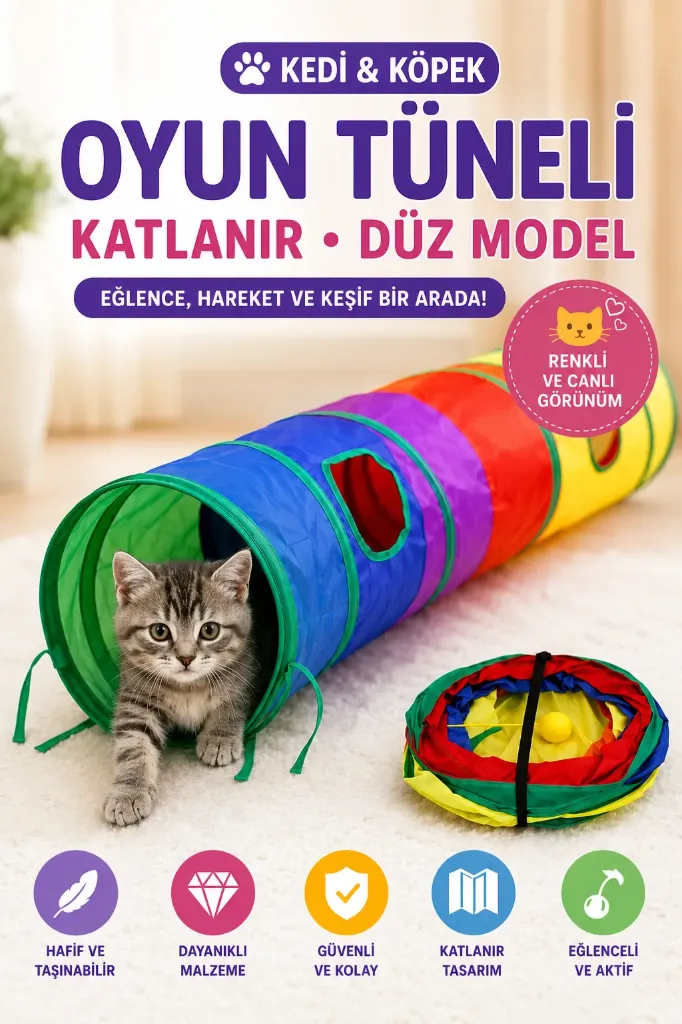 [FBS-0859] Kedi Köpek Oyun Tüneli Katlanır Düz*100
