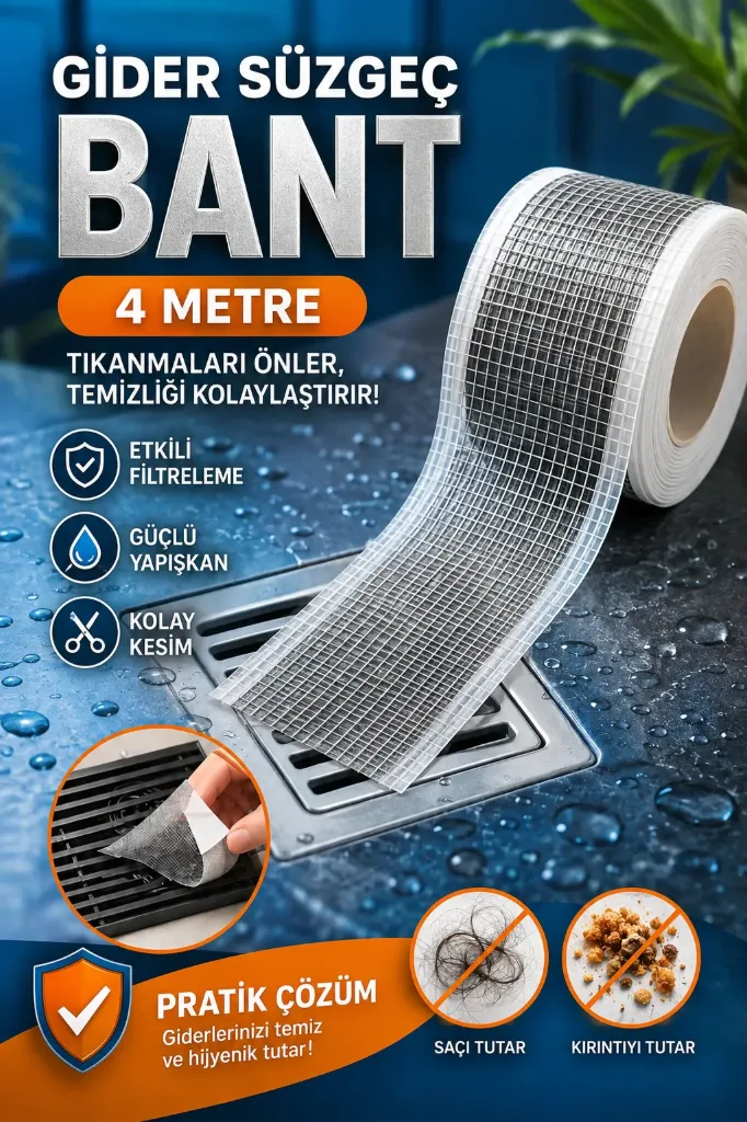 Gider Süzgeç Bant 4 Metre