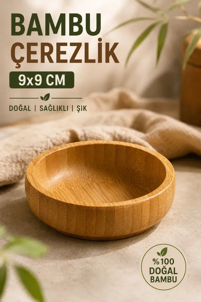 Bambu Çerezlik Yuvarlak 9x9