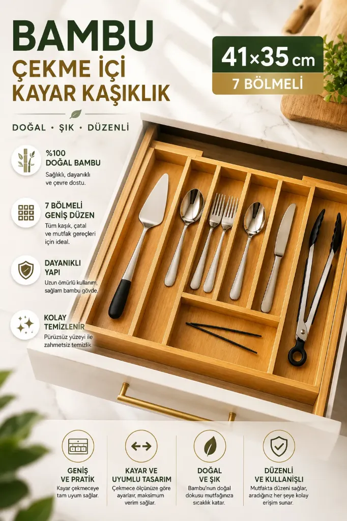 Bambu Kayar Kaşıklık 41x35