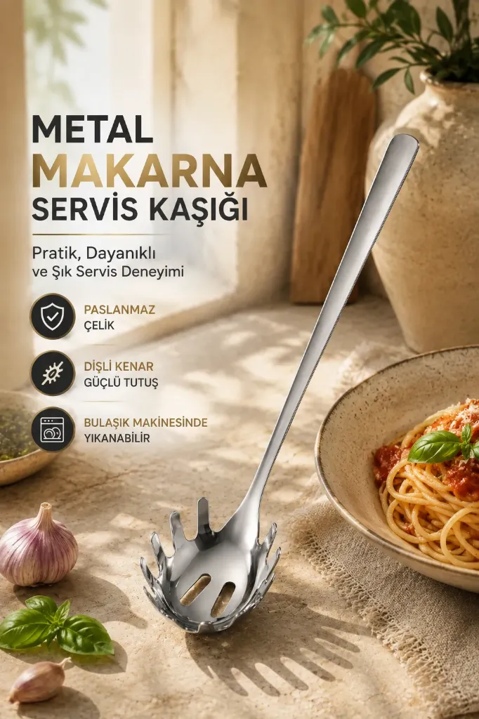 Metal Makarna Servis Kaşığı *240