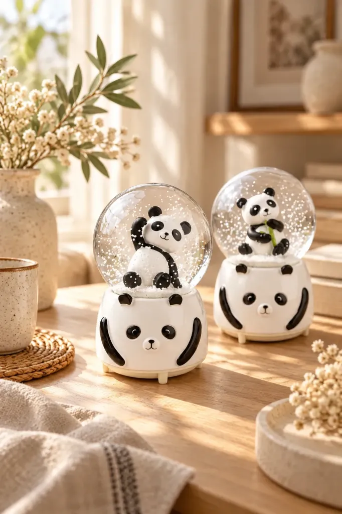 Kar Küresi Püskürtmeli Büyük Panda Model JH105