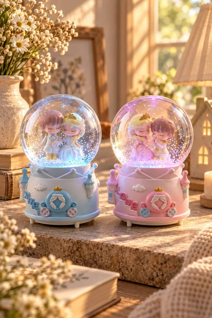 Snow Globe Spraying Couple JH290
