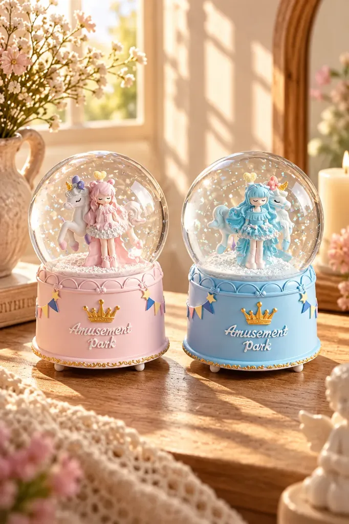Snow Globe Spraying Mermaid JH334