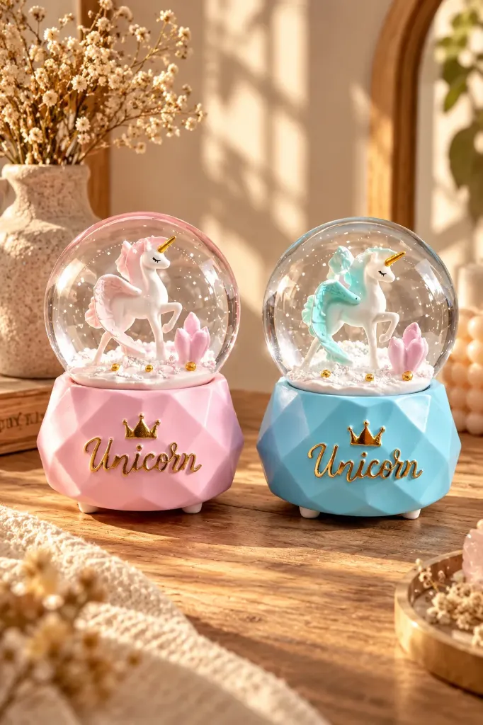 Snow Globe Spraying Unicorn JH61