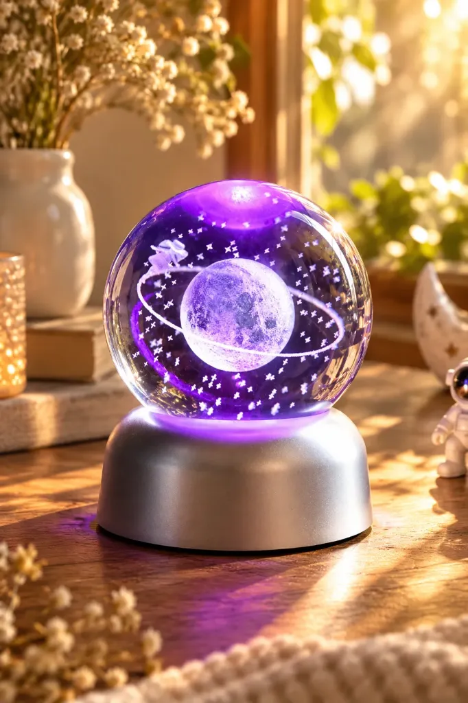 Saturn Glassy LED Sphere