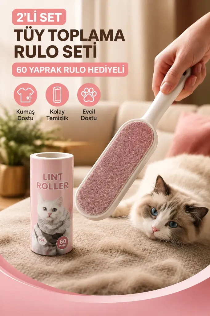 Tüy Toplama + Rulo 2 Li Set