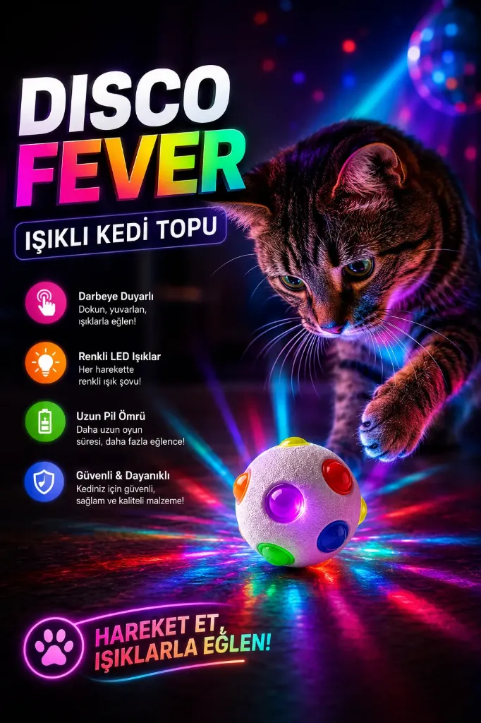 Cat Dog Light Up Disco Ball *576