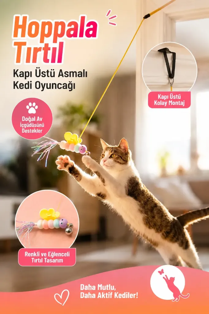Kedi Oyuncak Asma Olta